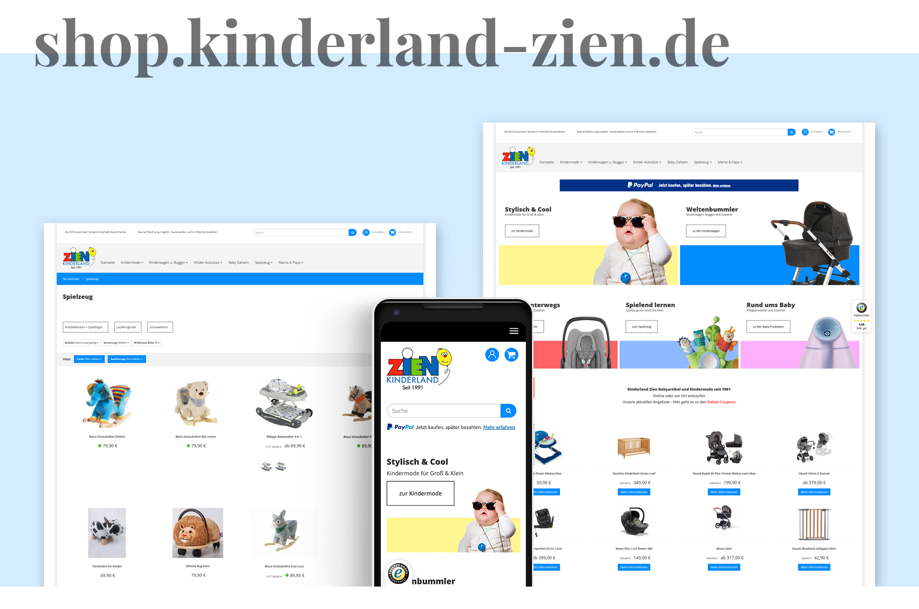 Webseite shop.kinderland-zien.de