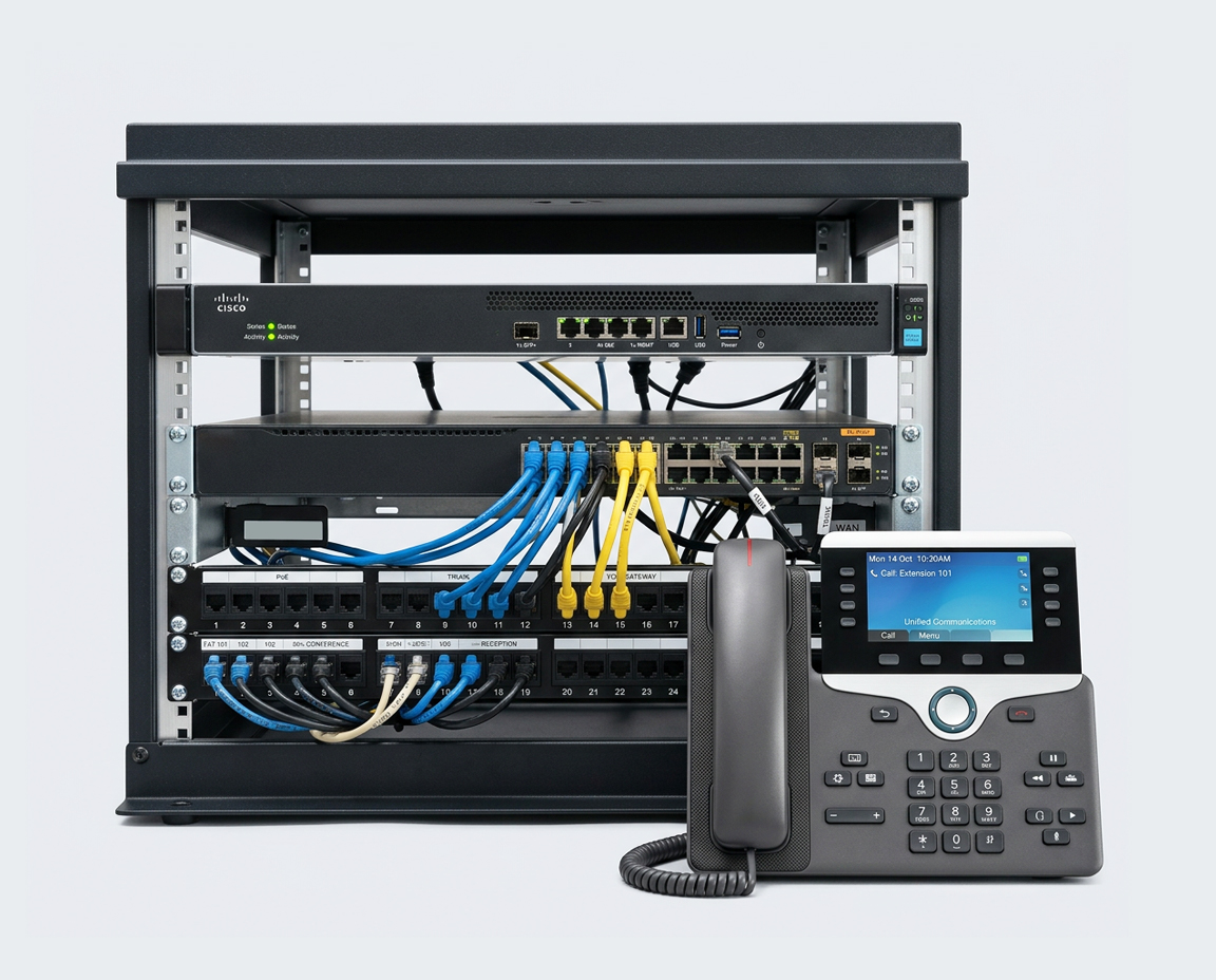 Moderne Telefonanlage mit IoT-Integration