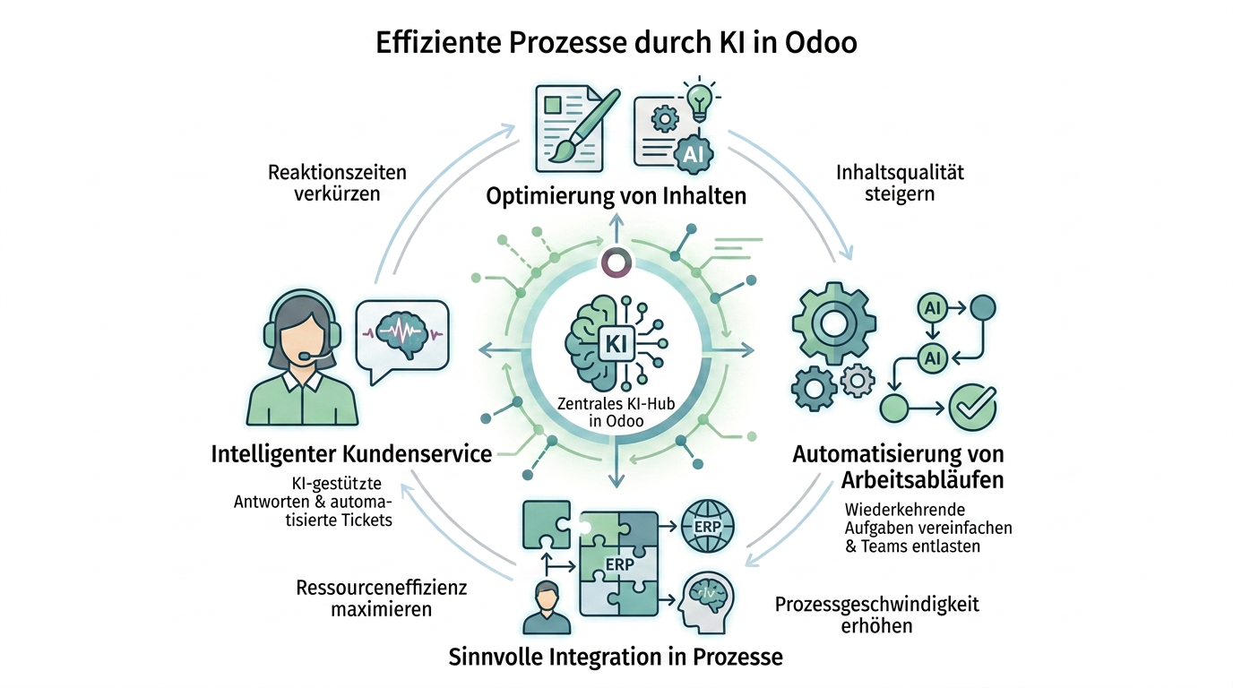Illustration KI-Unterstützung in Odoo